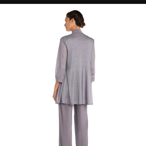 NWT R&M Richards Faux Two-Piece Pant Set with Metallic Details - Picture 2 of 12